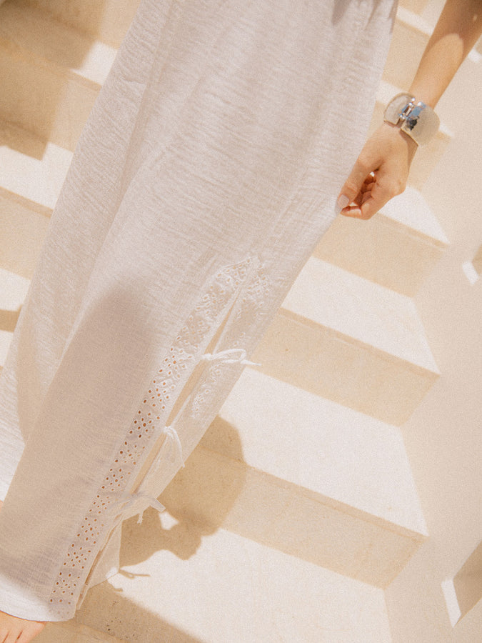 Brixton Seaside Eyelet Wide Pants Spring 2026 | OFF WHITE