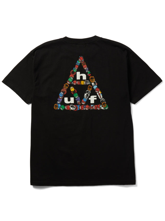 Huf x Spitfire Sticker Triple Triangle T-Shirt Fall 2026 | BLACK