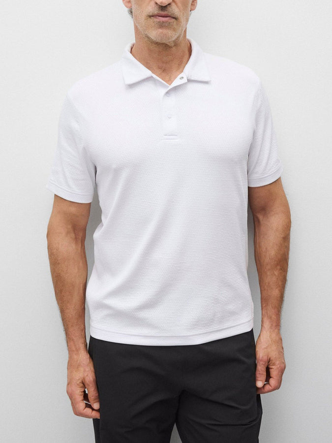 Reigning Champ Solotex Mesh Tiebreak Standard Short Sleeve Polo Spring 2026 | WHITE