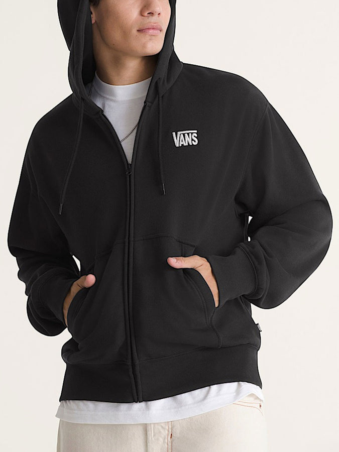 Vans Stretch Logo Zip Hoodie Spring 2026 | BLACK/WHITE (Y28)