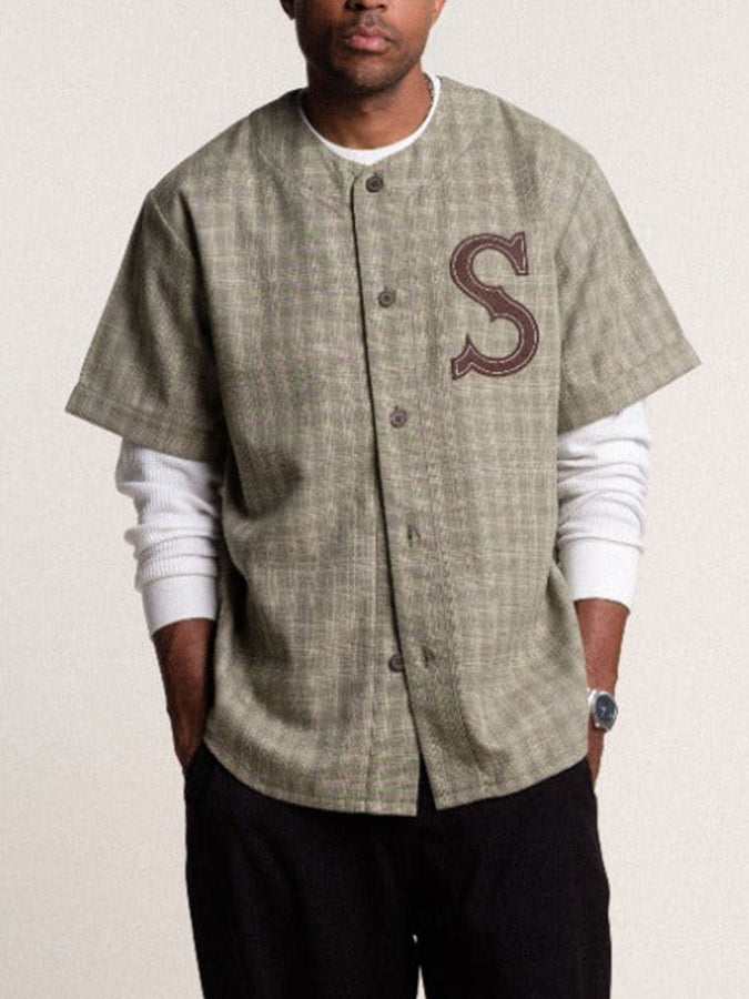 Students Folsom Baseball Short Sleeve Buttondown Shirt Fall 2026 | SAND