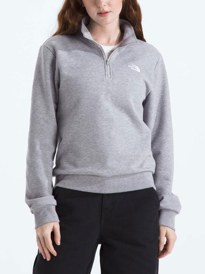 TNF Evolution Simple Dome 1/4 Zip Sweatshirt Spring 2026 | TNF PALE GREY HEATHER (CQO)