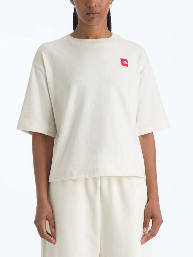 TNF Red Box Boxy T-Shirt | WHITE DUNE (QLI)