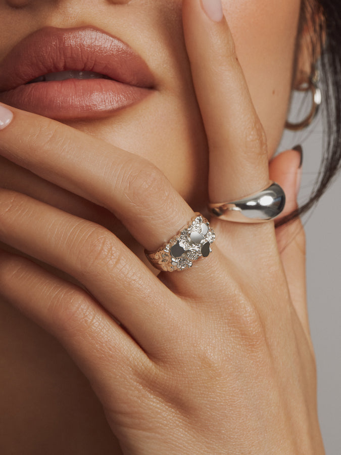 Treasure Box Nugget Ring In Silver | ARGENT