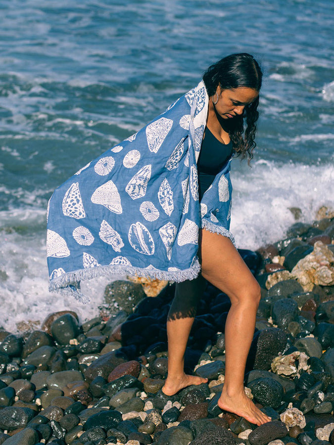 Slowtide Treasures Driftweave Turkish Towel | SALT WATER