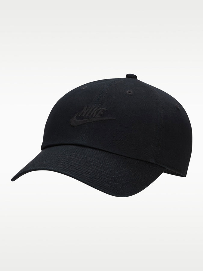 Nike Golf Club Unstructured Futura Wash Strapback Hat | BLACK/BLACK (010)