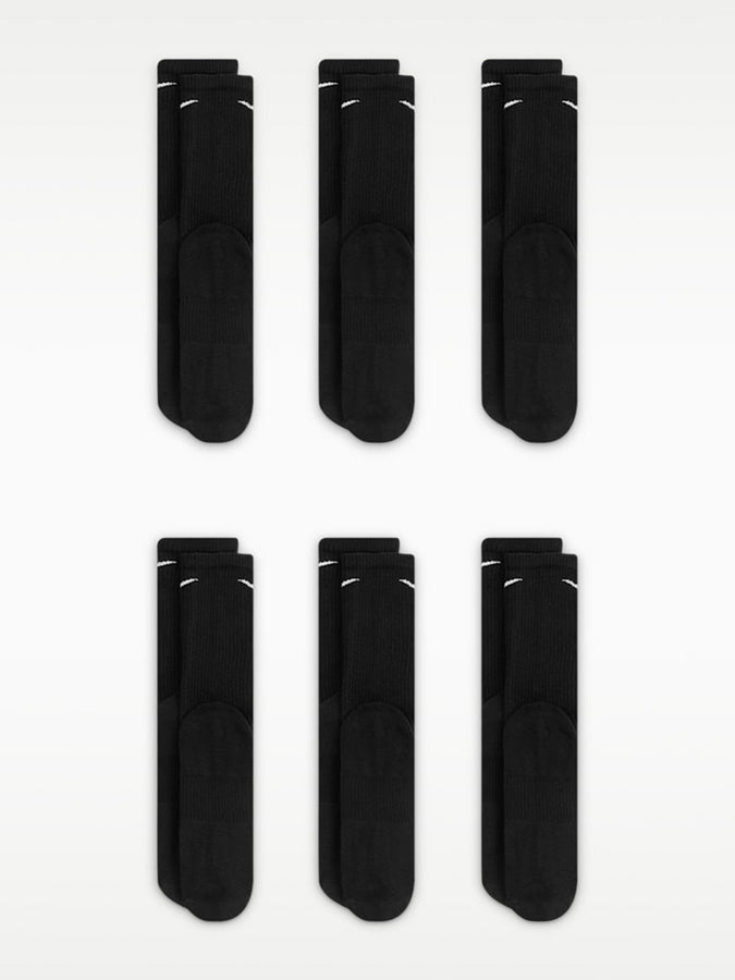 Nike Golf Everyday Plus Cushioned 6 Pack Socks | BLACK/WHITE (010)