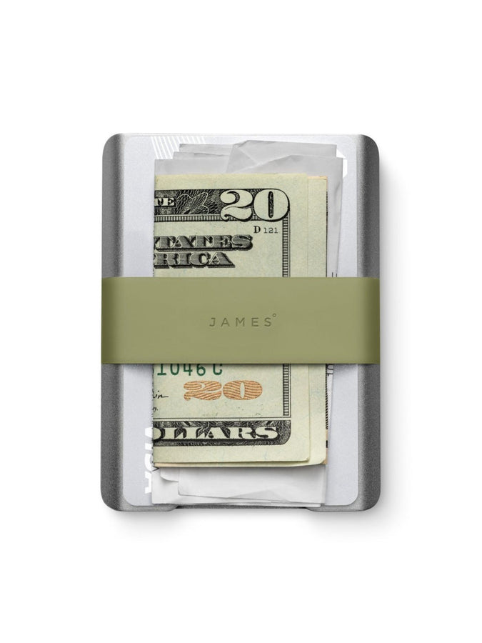 The James Brand The Lowe Silver/Grove Wallet | SILVER/GROVE