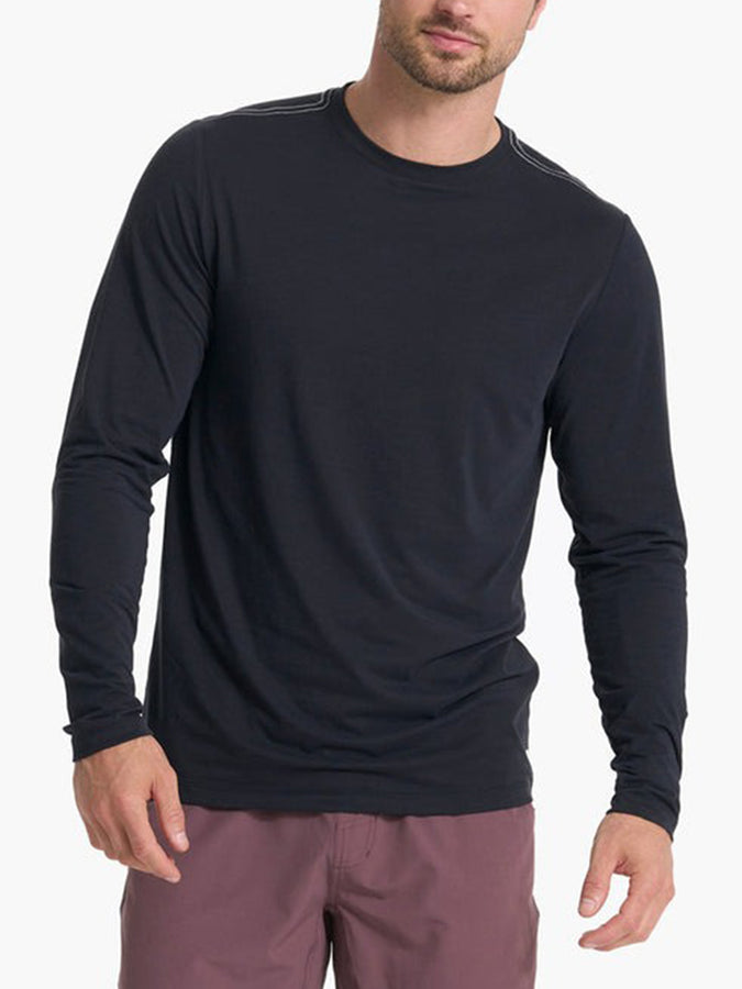 Vuori Current Tech Long Sleeve T-Shirt | BLACK (BLK)