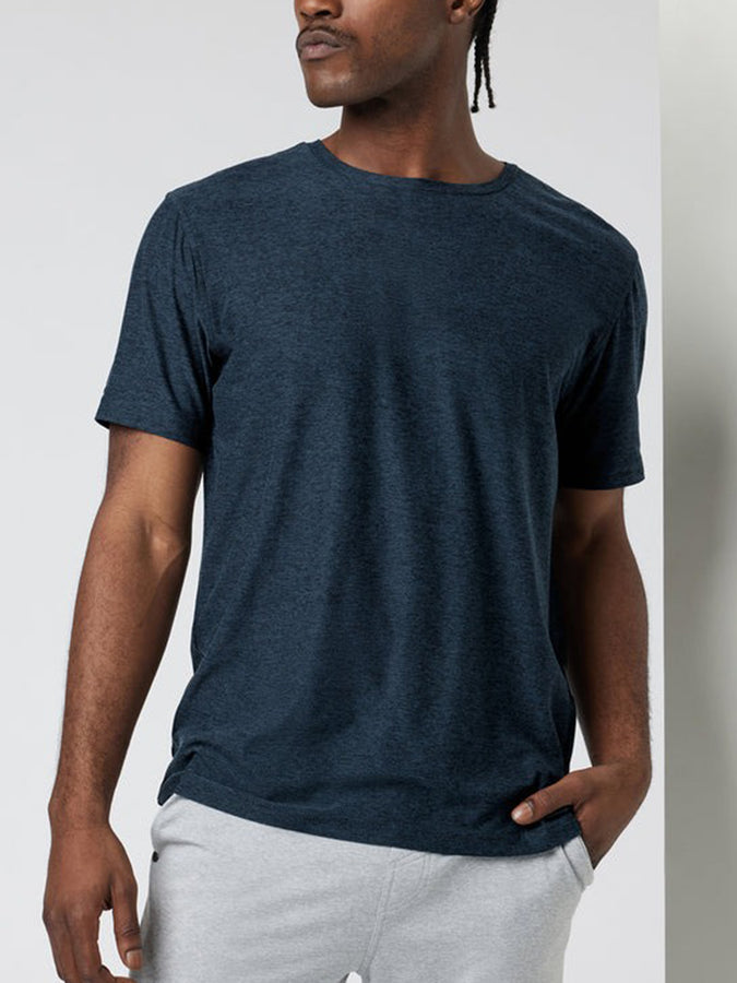 Vuori Strato Tech T-Shirt | NAVY HEATHER (HNV)