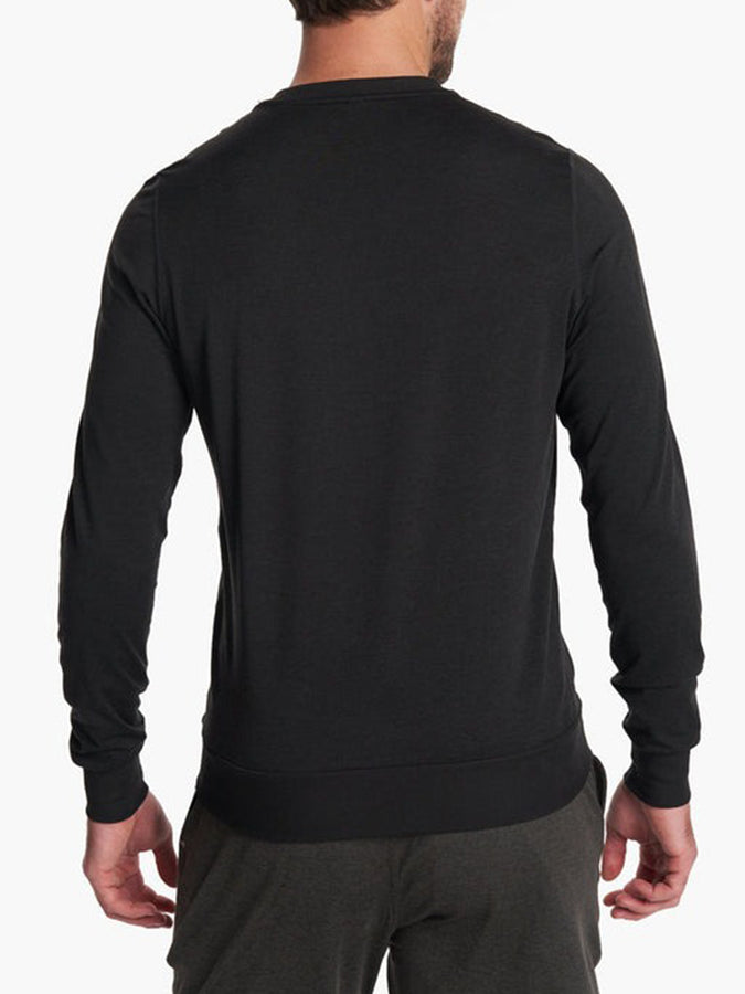 Vuori Ponto Performance Crewneck Sweatshirt | BLACK HEATHER (HBK)