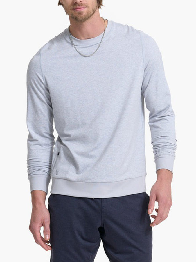 Vuori Ponto Performance Crewneck Sweatshirt | PLATINUM HEATHER (HPT)