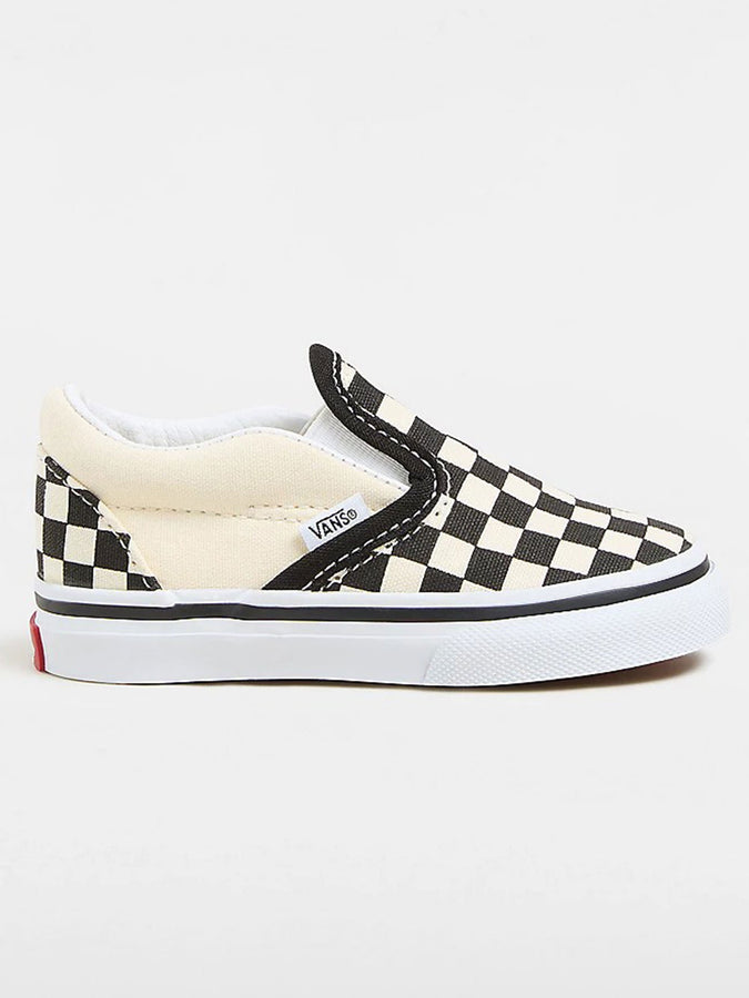 Vans Classic Slip-On Black White Checkerboard/White Shoes | BLACK WHITE CHECK/WHITE (BWW)