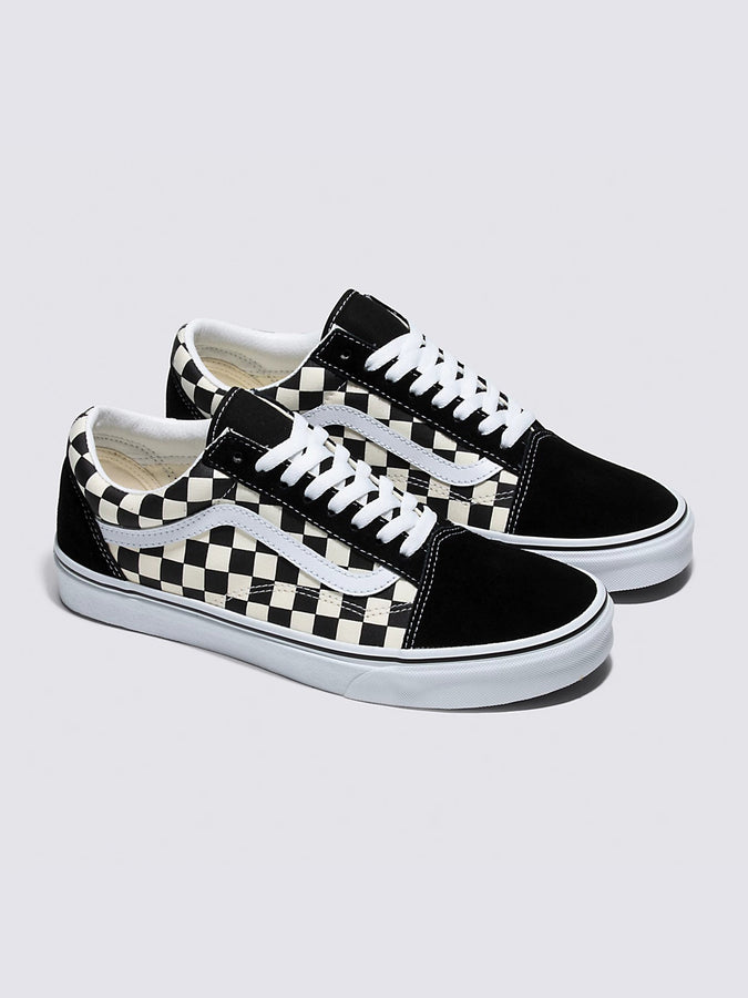 Vans Old Skool Primary Check Black/White Shoes | (PRICHECK) BLK/WHT (P0S)