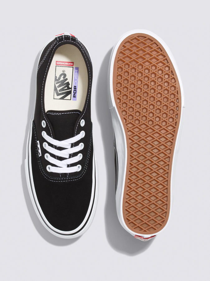 Vans Skate Authentic Black/White Shoes | BLACK/WHITE (Y28)