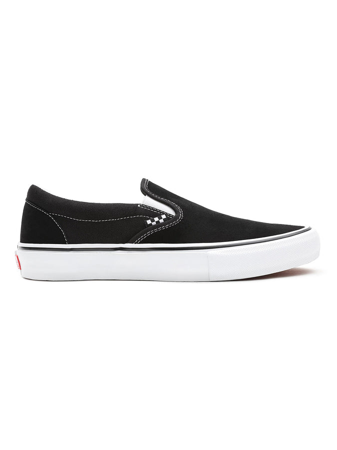 Vans Skate Slip-On Black/White Shoes | BLACK/WHITE (Y28)