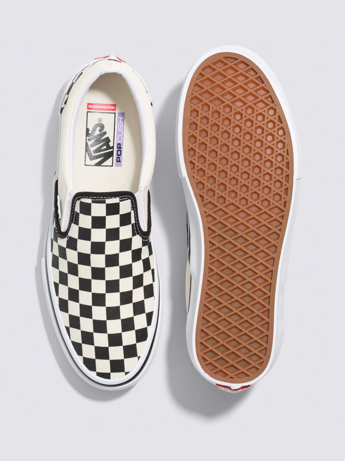 Vans Skate Slip-On Checkerboard Black/Off White Shoes | BLACK/OFF WHITE (AUH)