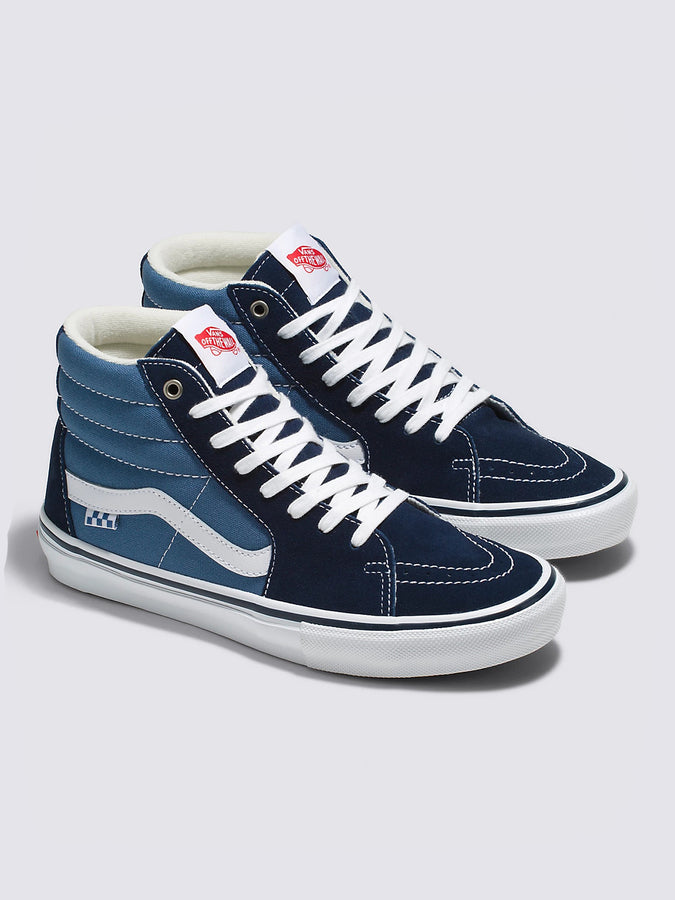 Vans Skate Sk8-Hi Navy/White Shoes | NAVY/WHITE (NAV)
