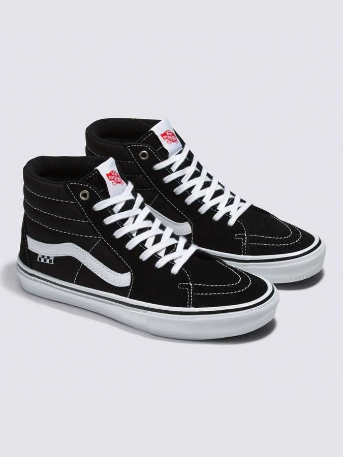 Vans Skate Sk8-Hi Black/White Shoes | BLACK/WHITE (Y28)