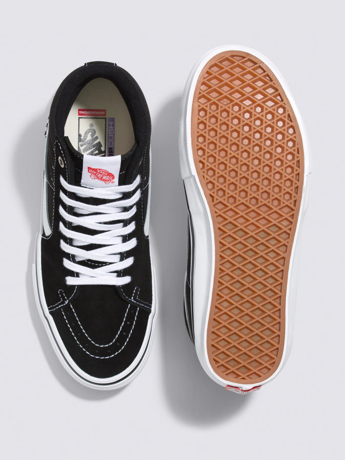 Vans Skate Sk8-Hi Black/White Shoes | BLACK/WHITE (Y28)