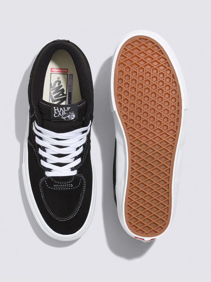 Vans Skate Half Cab Black/White Shoes | BLACK/WHITE (Y28)
