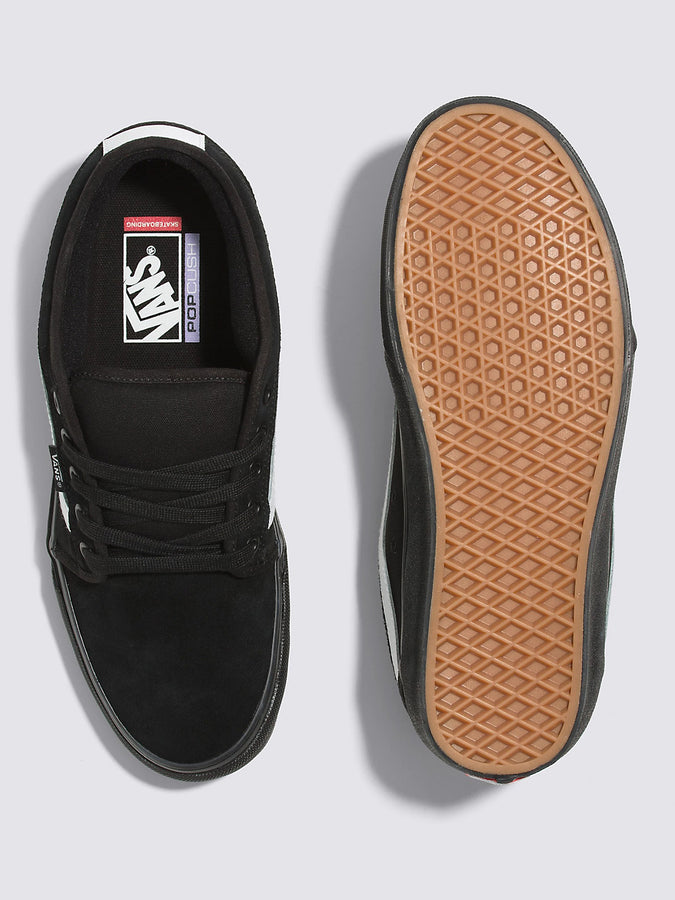 Vans Skate Chukka Low Sidestripe Black/Black/White Shoes | BLACK/BLACK/WHITE (B8C)