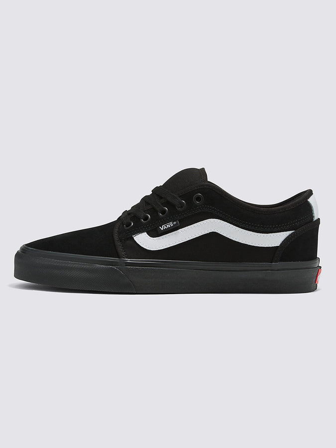Vans Skate Chukka Low Sidestripe Black/Black/White Shoes | BLACK/BLACK/WHITE (B8C)