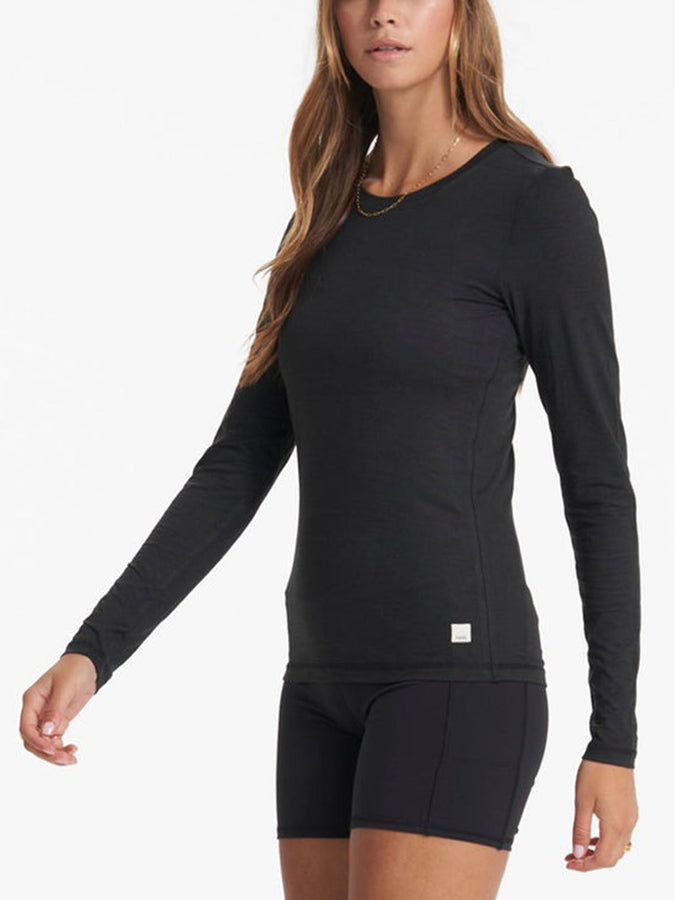Vuori Lux Women Long Sleeve T-Shirt | BLACK HEATHER (HBK)