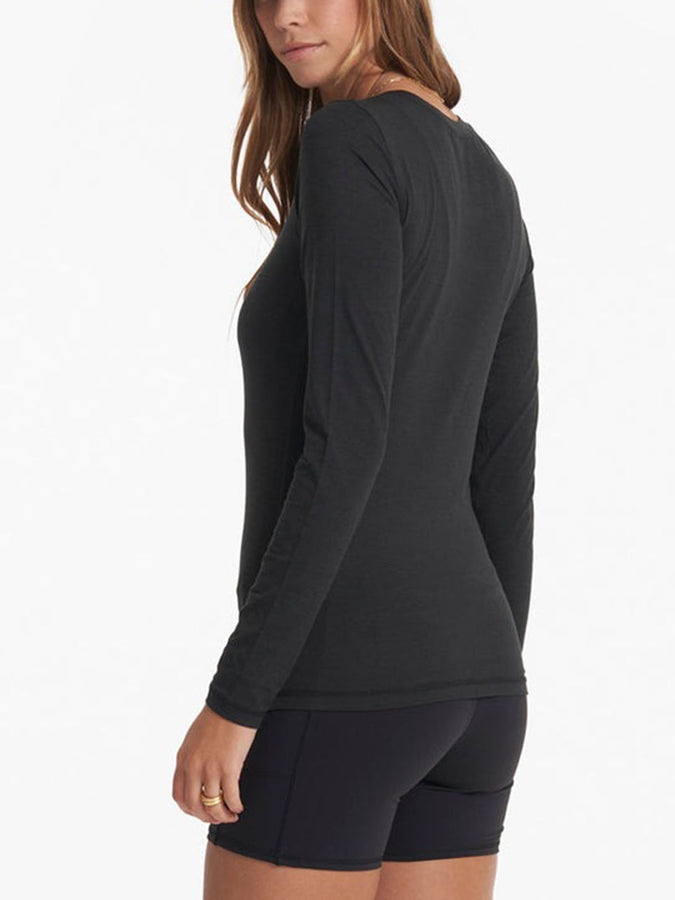 Vuori Lux Women Long Sleeve T-Shirt | BLACK HEATHER (HBK)