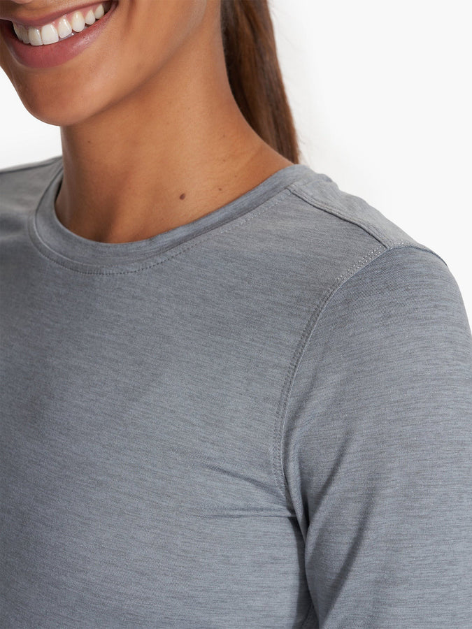 Vuori Lux Women Long Sleeve T-Shirt | FLINT HEATHER (HFT)