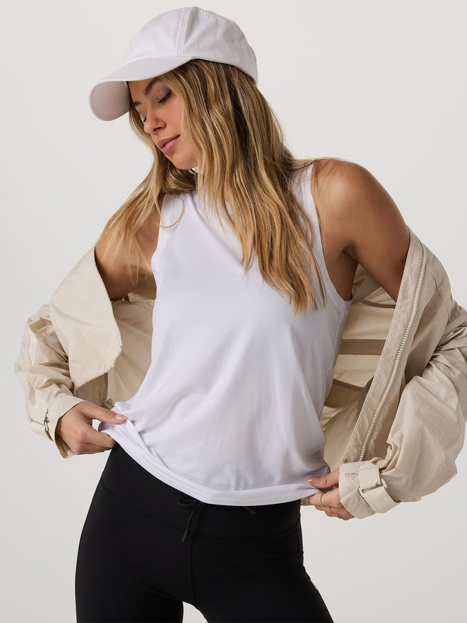 Vuori Energy Long Tank Top Spring 2026 | WHITE (WHT)