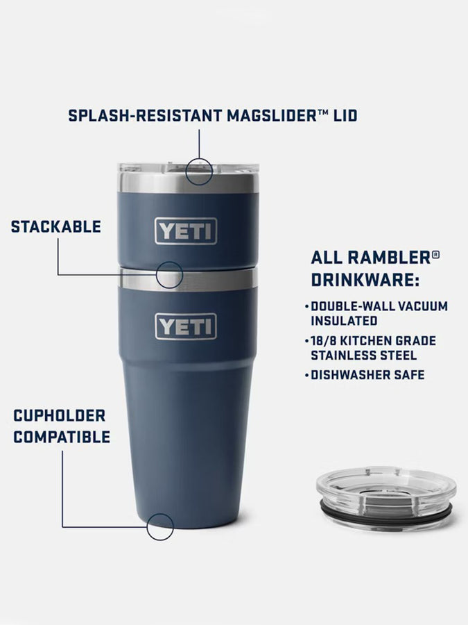 Yeti Rambler 20oz Black Stackable Cup 2024 | BLACK