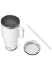 Rambler 1L White Straw Mug