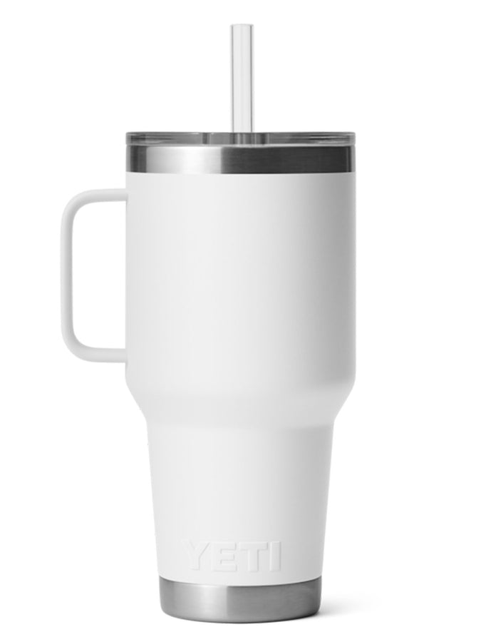 Rambler 1L White Straw Mug