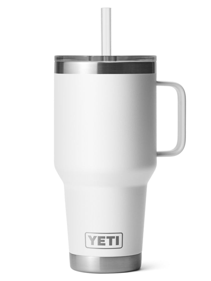 Rambler 1L White Straw Mug