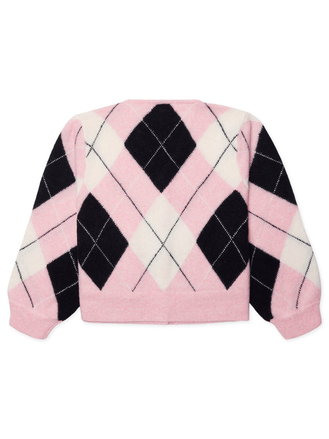 Woodbird Fen Argyle Cardigan Fall 2026 | DUSTY VIOLET/NAVY
