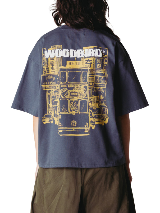 Woodbird Juno Tram T-Shirt Fall 2026 | SLATE BLUE