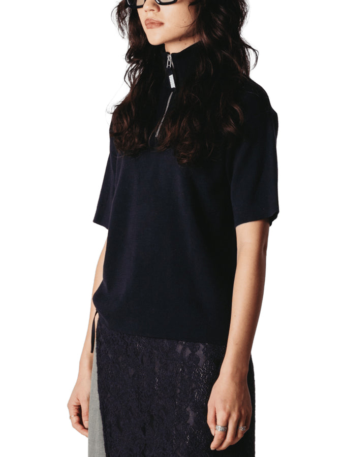 Woodbird Kimchi 1/2 Zip Top Fall 2026 | BLACK
