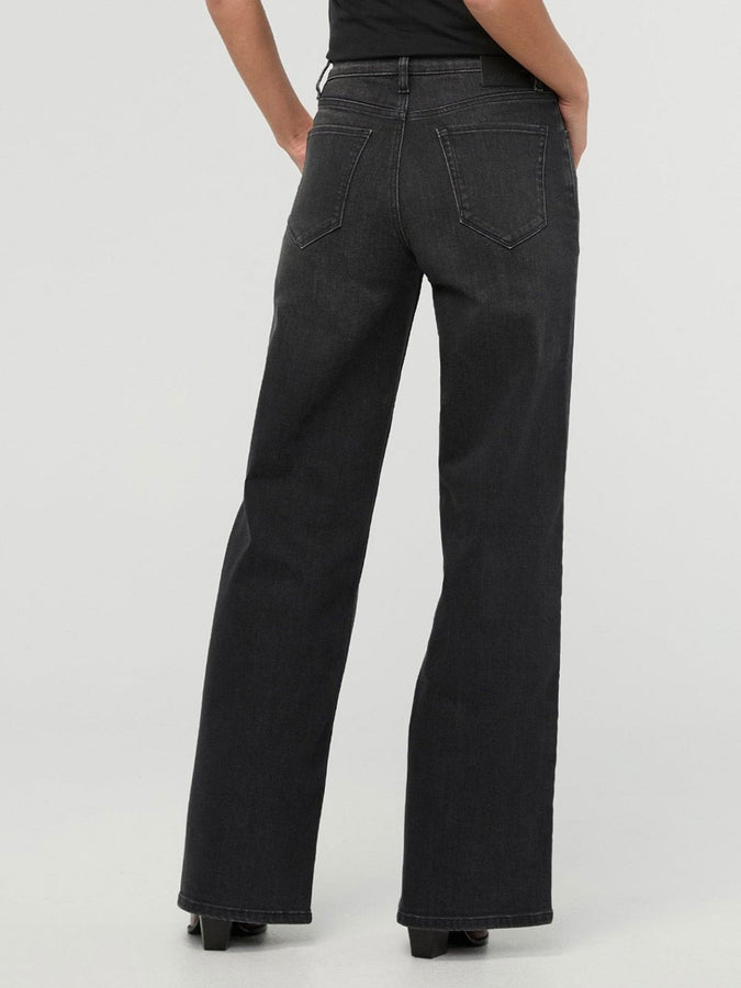 Duer Performance Plus High Rise Wide Faded Black Jeans Fall 2026 | FADED BLACK (Z06)