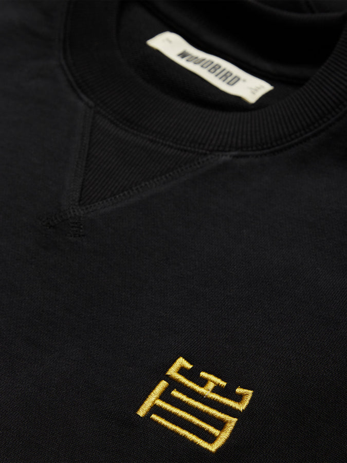 Woodbird Wake Twist Crewneck Sweatshirt Fall 2026 | BLACK