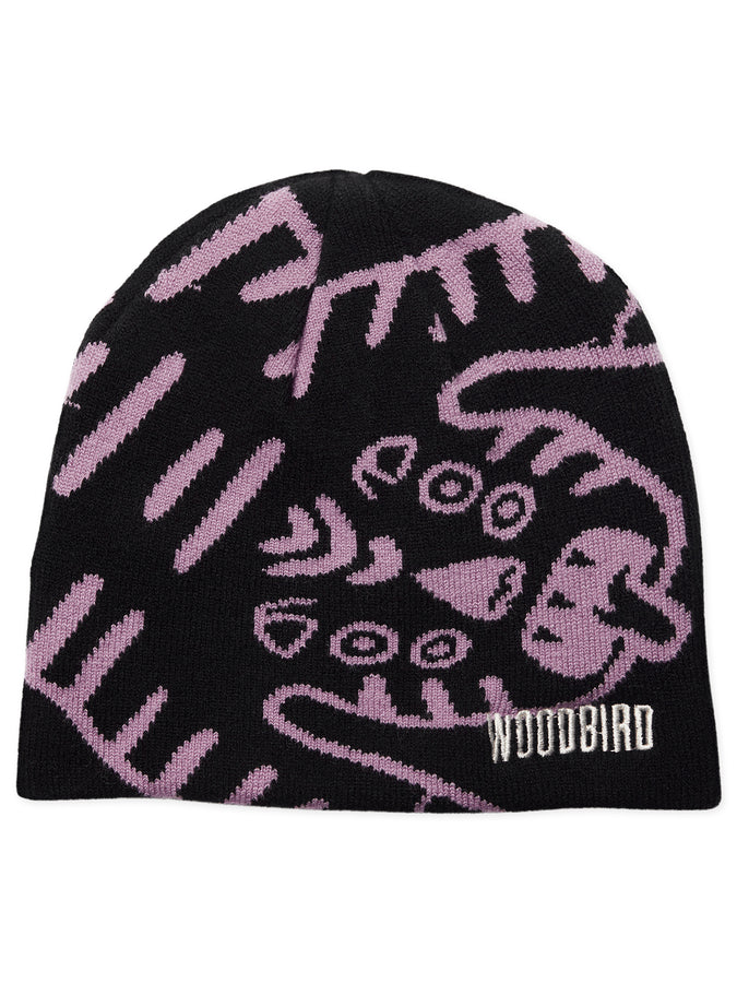 Woodbird Yan JQ Art Beanie | BLACK/VIOLET