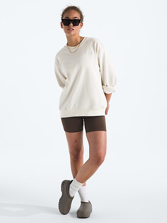 TNF Evolution Simple Dome Oversized Crewneck Sweatshirt | WHITE DUNE (QLI)