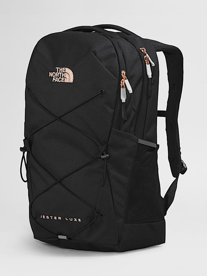 The North Face Jester Luxe Backpack | TNF BLACK/BRNT CORAL MET (7ZQ)