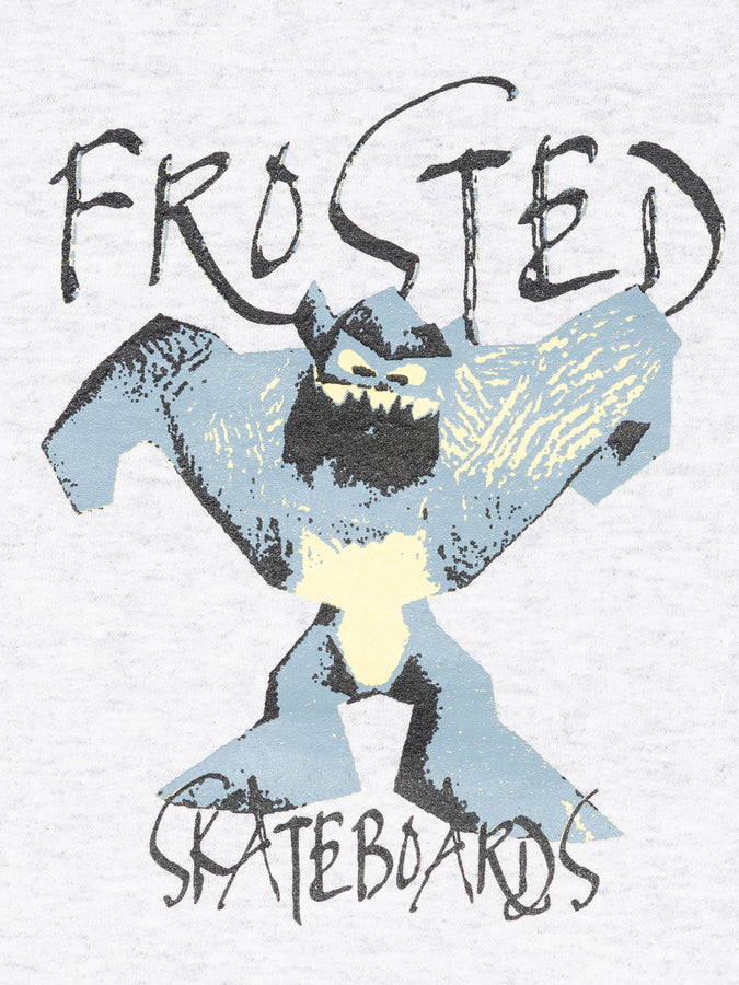Frosted Skateboards Yeti Crewneck Sweatshirt Summer 2026 | ASH GREY