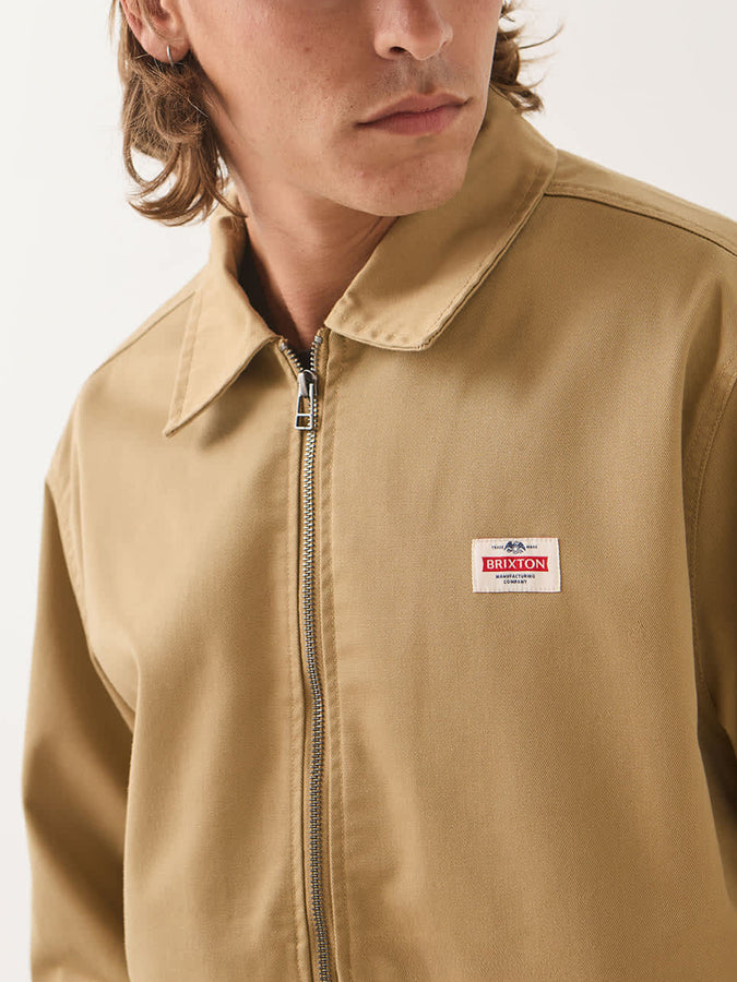 Brixton Trademark Lightweight Garage Jacket Fall 2026 | BRITISH KHAKI