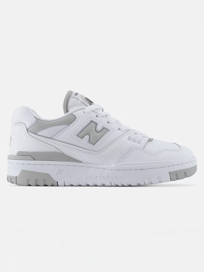 New Balance 550 White/Raincloud/White Shoes | WHITE/RAINCLOUD/WHITE