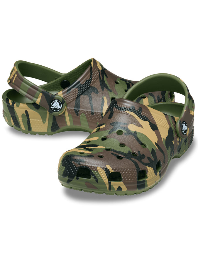 Crocs Classic Camouflage Clog Army Green/Multi Shoes | ARMY GREEN/MULTI (3TC)
