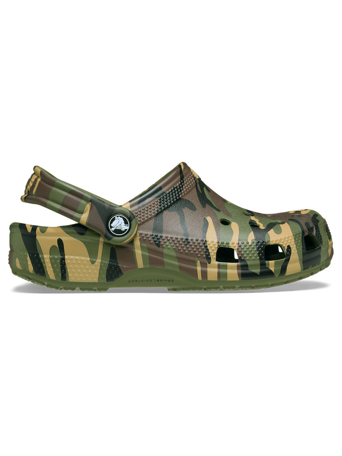 Crocs Classic Camouflage Clog Army Green/Multi Shoes | ARMY GREEN/MULTI (3TC)