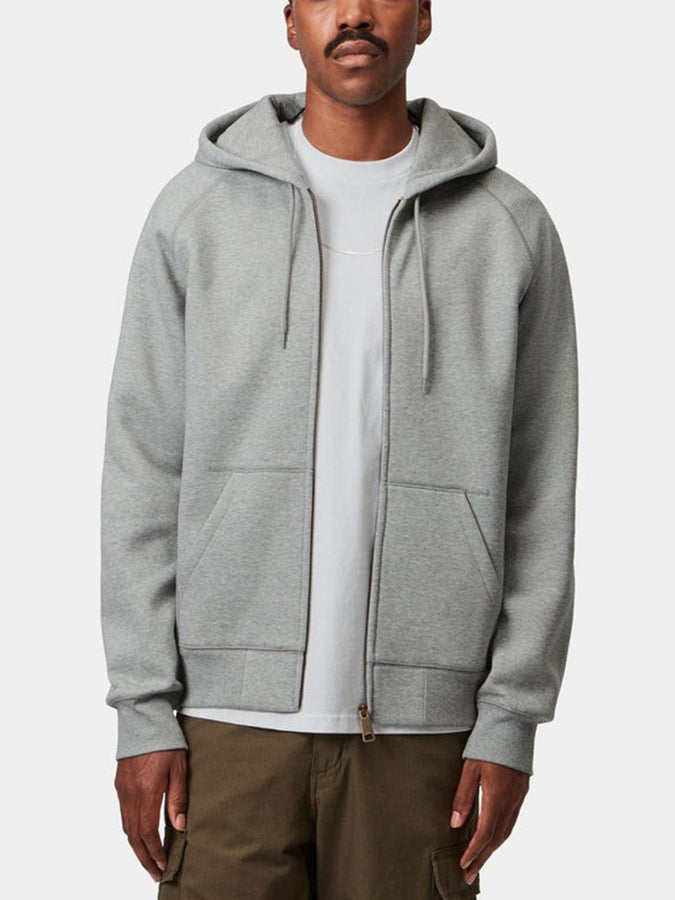 Carhartt WIP Chase Zip Hoodie Fall 2026 | GREY HEATHER/GOLD (00MXX)