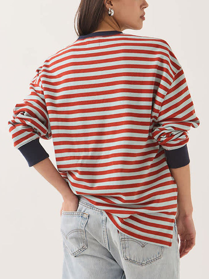 Brixton Retro Rugby Long Sleeve Polo Fall 2026 | SEA GRASS/RUST